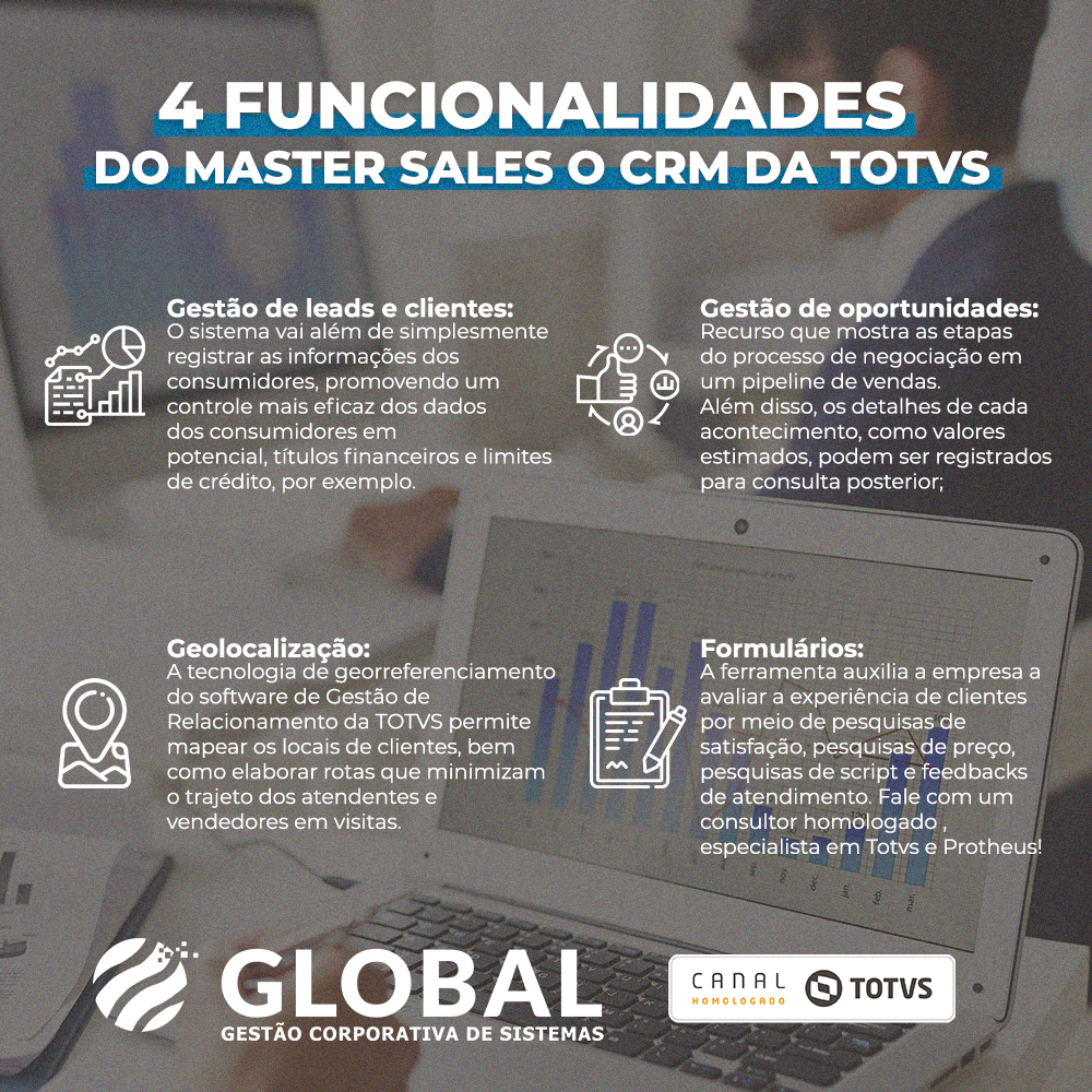 Funcionalidades do Master Sales - CRM da TOTVS